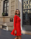 Eloise Red Knit Mini Dress