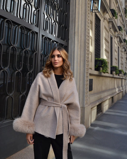 Delina - Cappotto corto in lana doppia lana merino