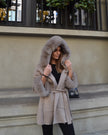 Brera - Cappotto corto in lana merino con cappuccio