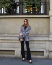 Delina – Cappotto in lana e cashmere con cintura e maniche rimovibili in pelliccia di volpe