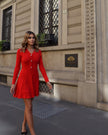 Eloise Red Knit Mini Dress