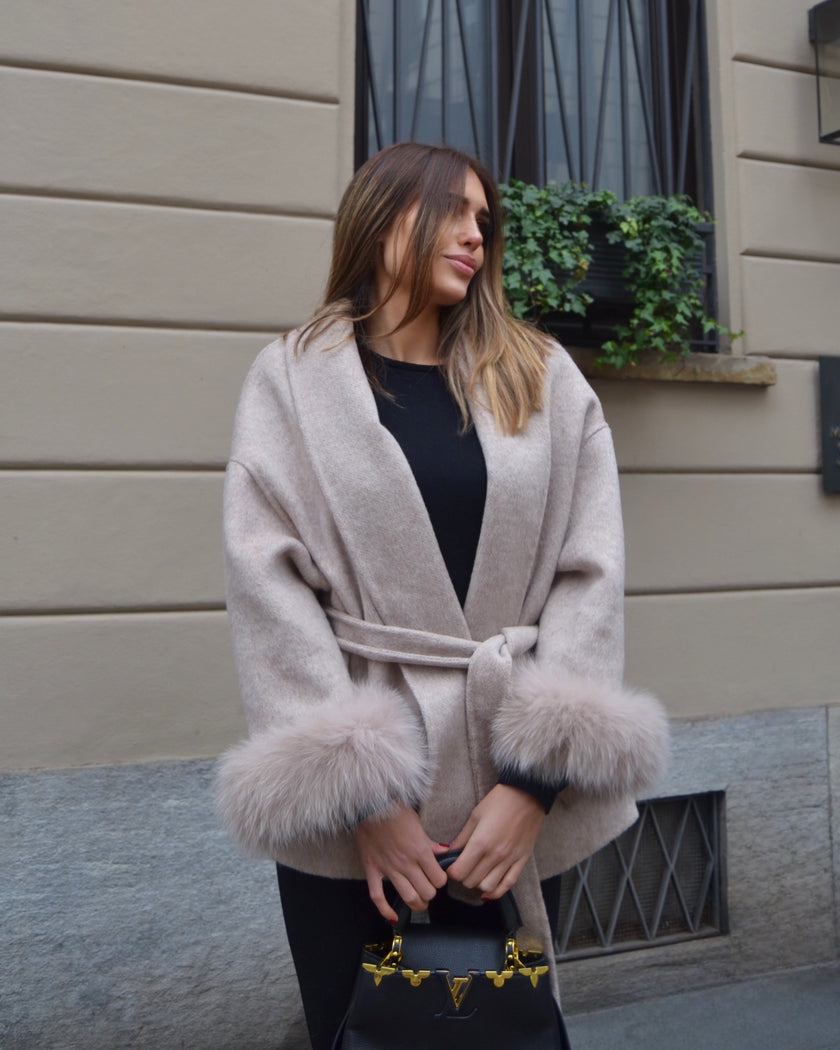 Delina - Cappotto corto in lana doppia lana merino