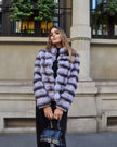 Anastasia – Cappotto corto in eco-pelliccia di cincillà